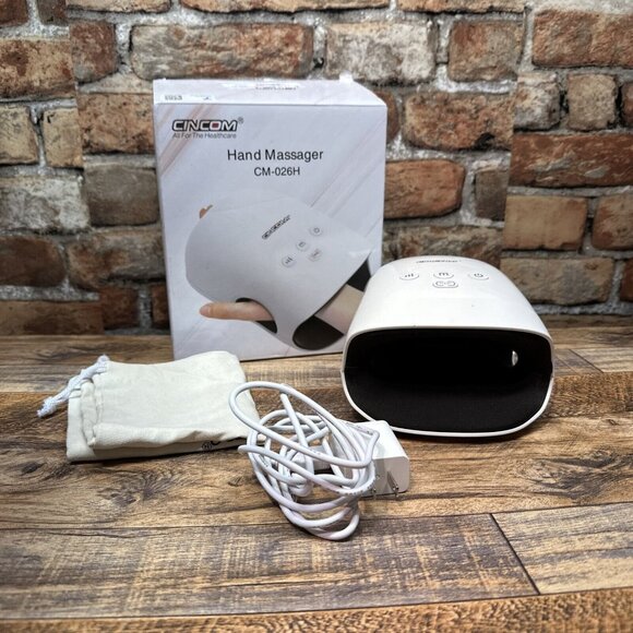 Cincom CM-026H White  Rechargeable Cordless Hand Massager With Heat - Picture 1 of 7